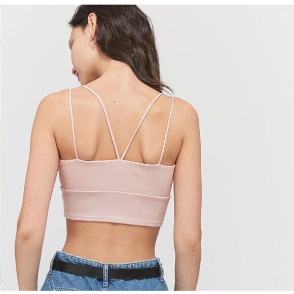 Urban Outfitters Celeste Square Neck Cami Rose Medium - Picture 2 of 9